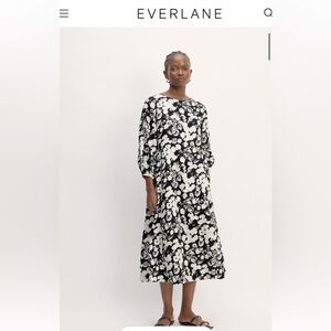 NWT Everlane black/white floral midi - size 10